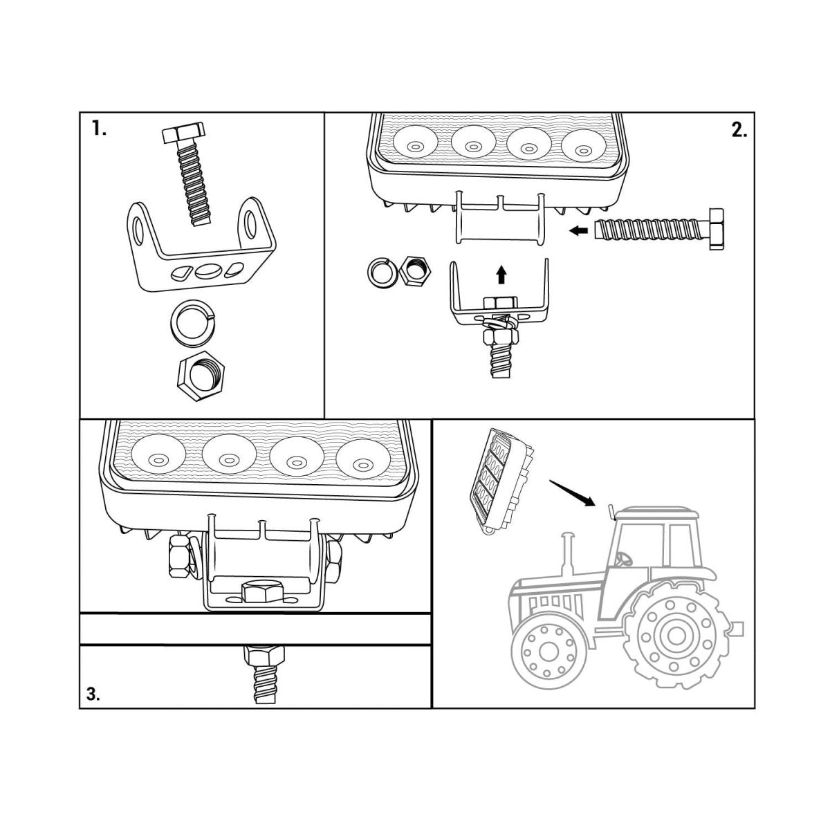 Faro LED 4x4 todoterreno - 80W - 10-40V DC - 4 Pulgadas - 8000lm - Ángulo 60º - Barcelona Led-