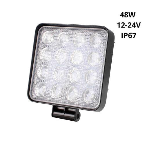 Faro LED 4x4 todoterreno - 48W - 10-40V DC - 4 Pulgadas - 2000lm - Ángulo 60º