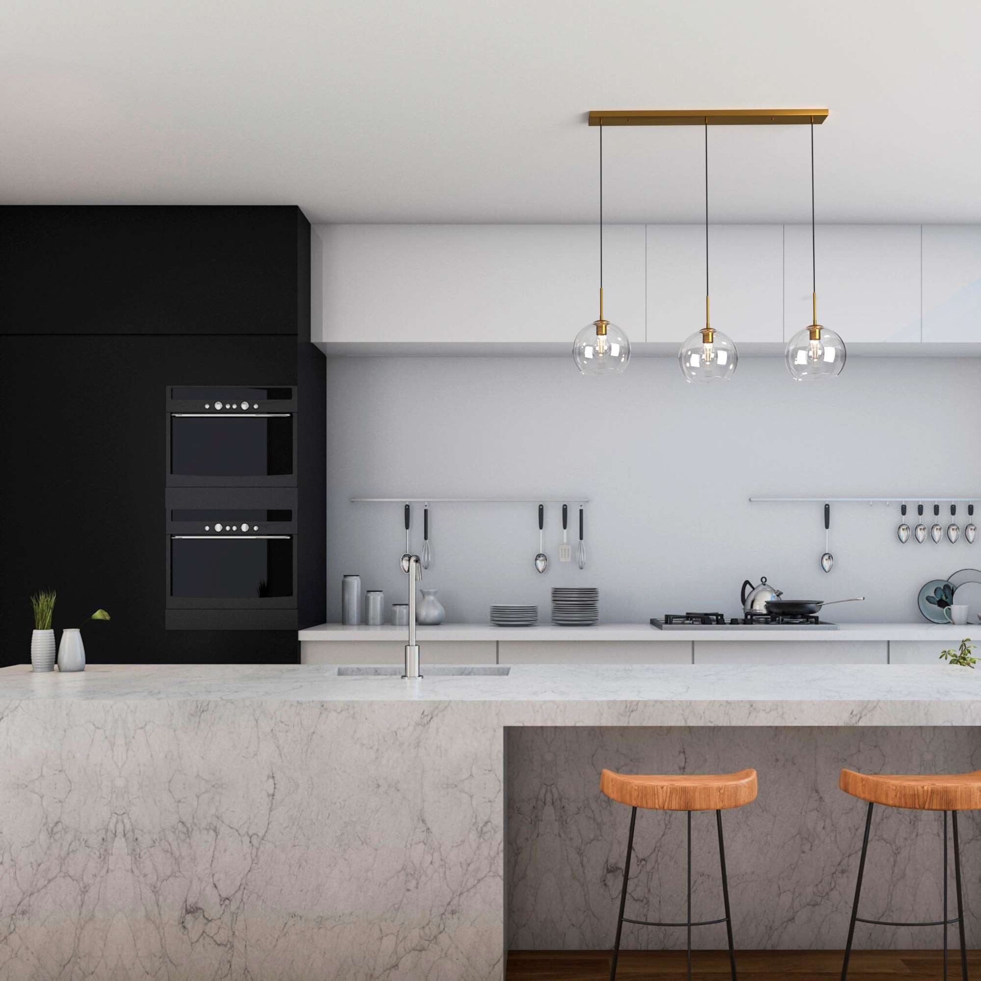 Lámpara colgante cristal triple "Merce" - 3 x E27 (1)