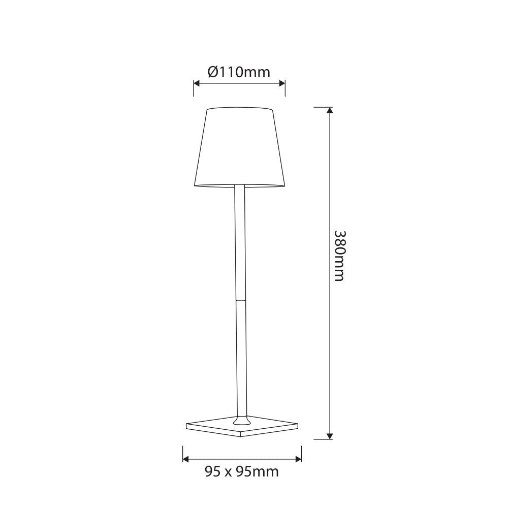Lámpara de mesa portátil LED CCT "Laura" - 1,5W - Táctil - Intensidad regulable (3)