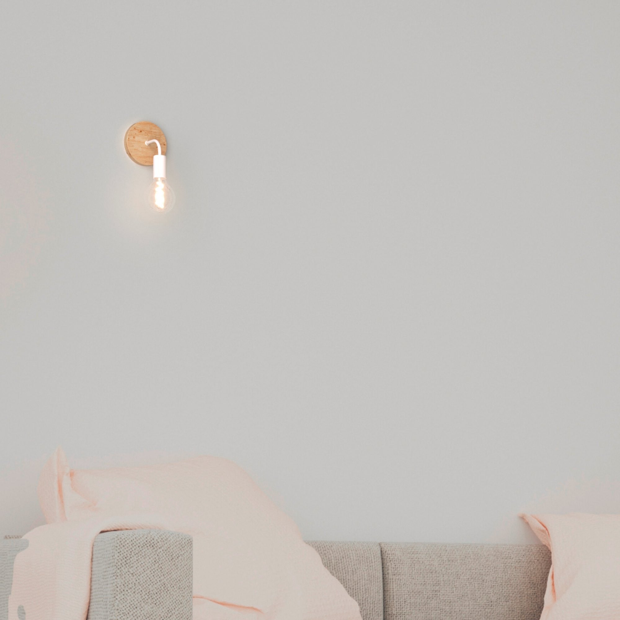 Aplique de pared de madera y metal "Morgan" (21)