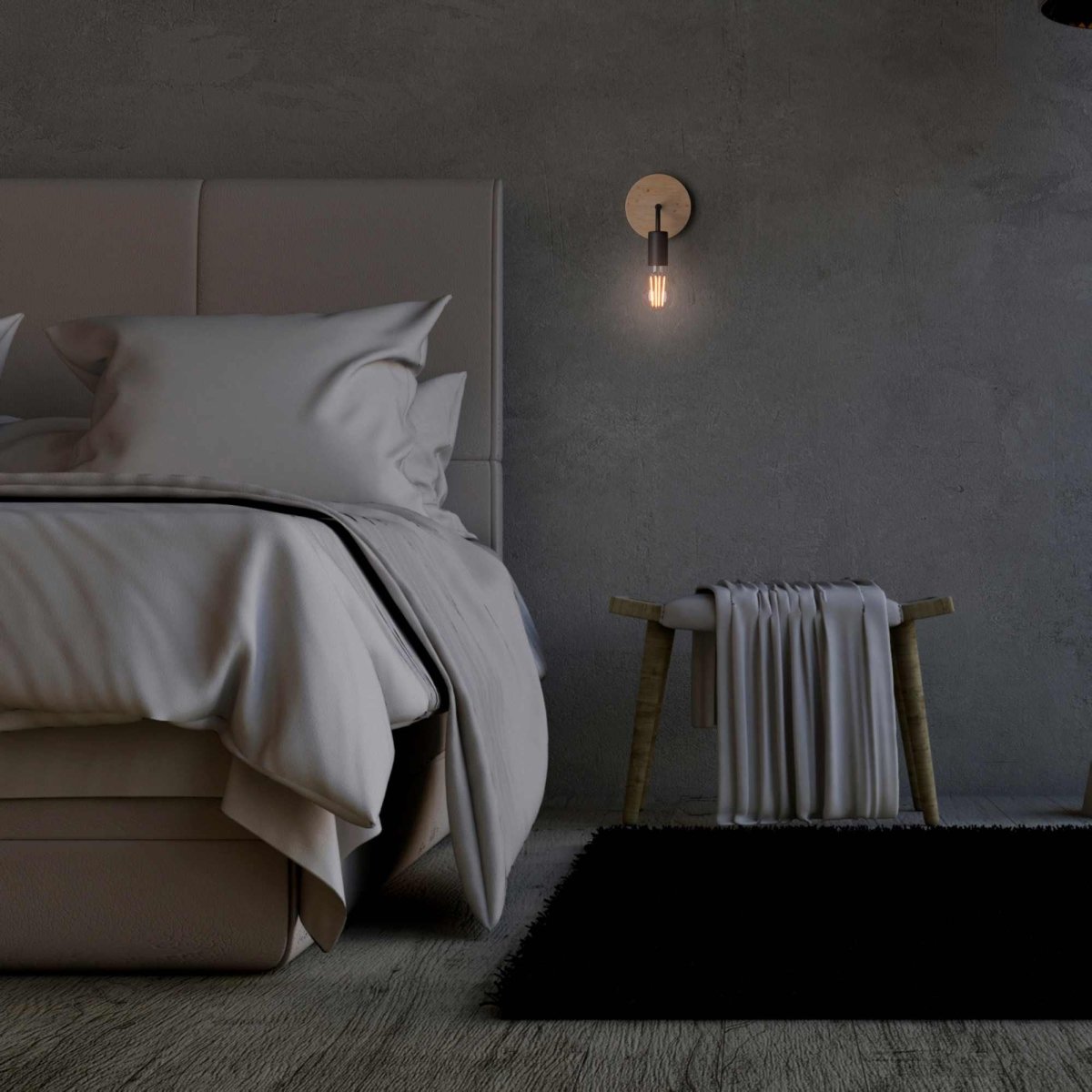Aplique de pared de madera y metal "Morgan" - Barcelona Led-Decoración