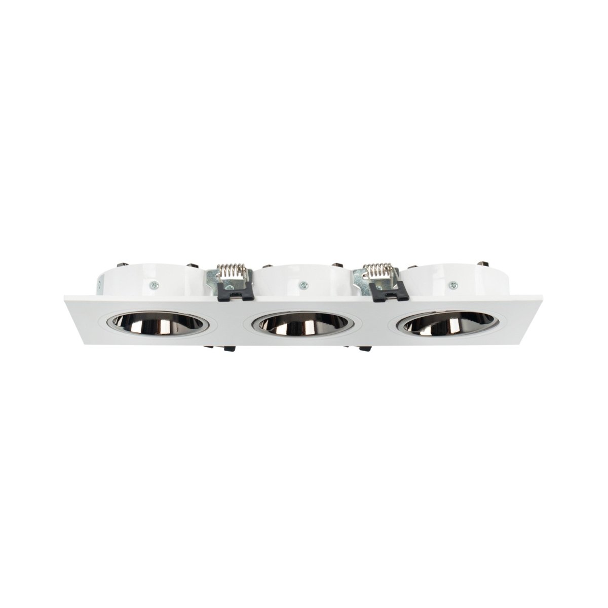 Aro downlight cuadrado basculante triple GU10 / MR16 - Bajo UGR - Corte 75 x 235mm - Barcelona Led-