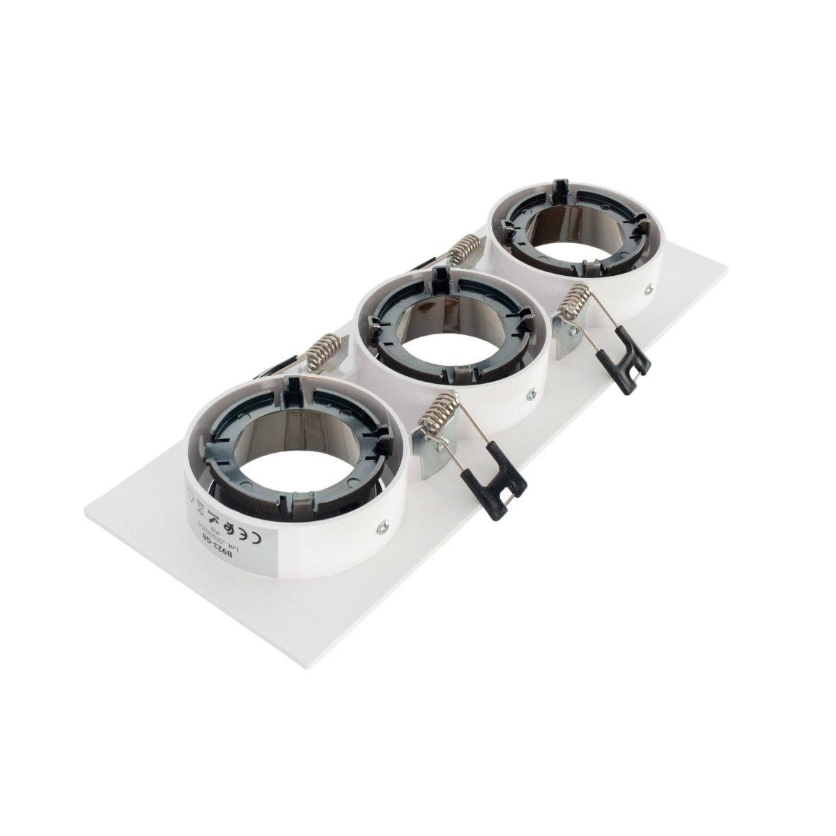 Aro downlight cuadrado basculante triple GU10 / MR16 - Bajo UGR - Corte 75 x 235mm - Barcelona Led-
