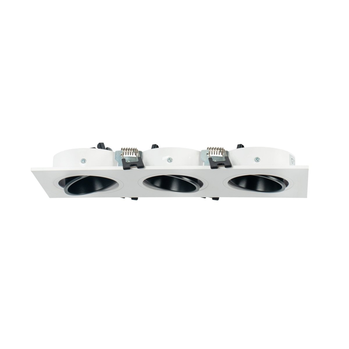 Aro downlight cuadrado basculante triple GU10 / MR16 - Bajo UGR - Corte 75 x 235mm - Barcelona Led-