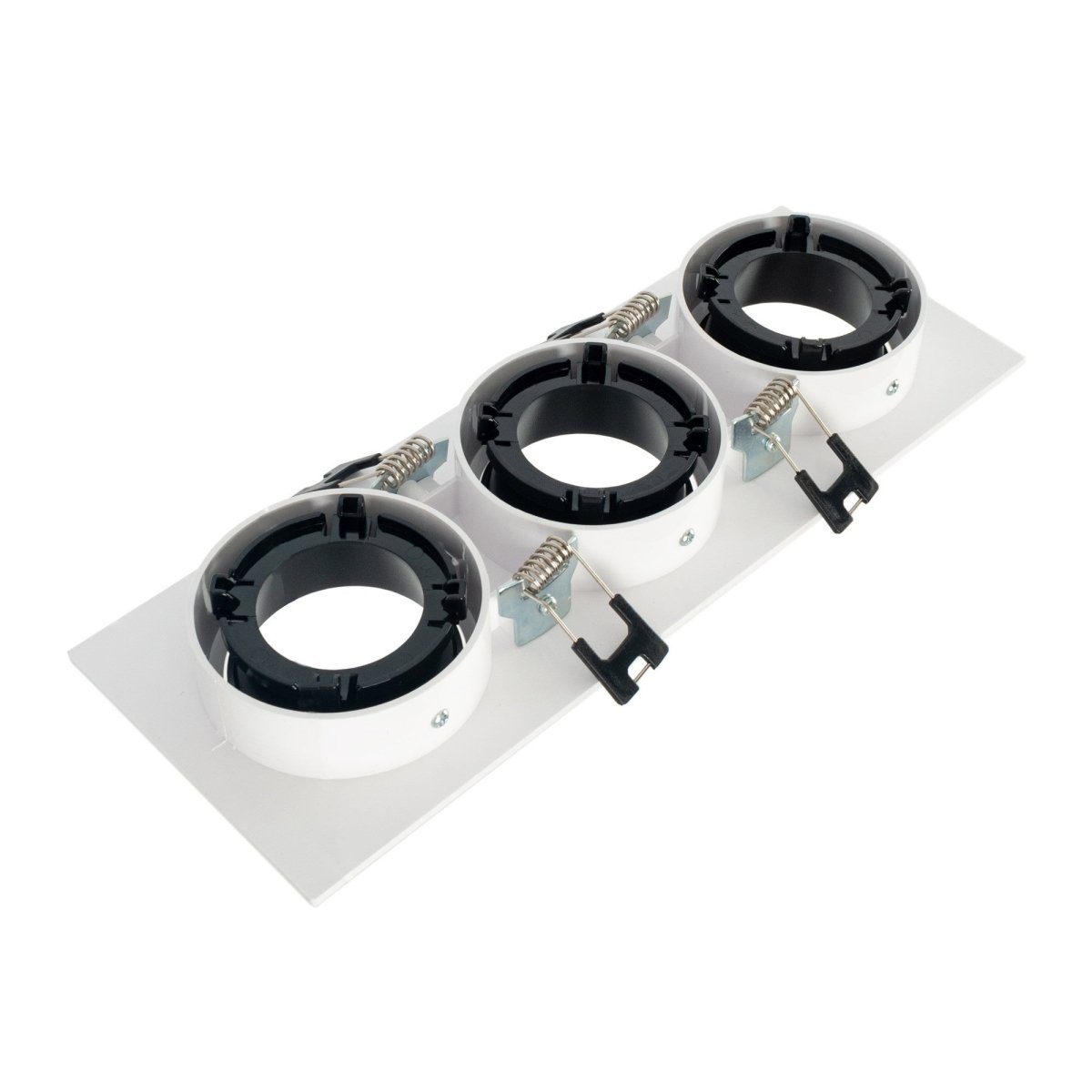 Aro downlight cuadrado basculante triple GU10 / MR16 - Bajo UGR - Corte 75 x 235mm - Barcelona Led-