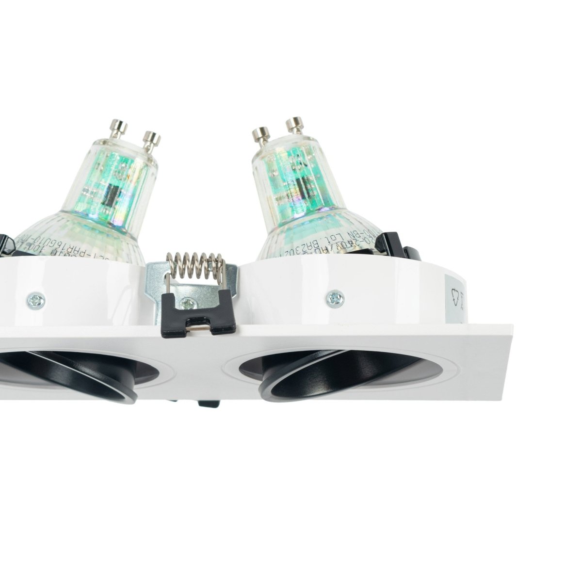 Aro downlight cuadrado basculante triple GU10 / MR16 - Bajo UGR - Corte 75 x 235mm - Barcelona Led-