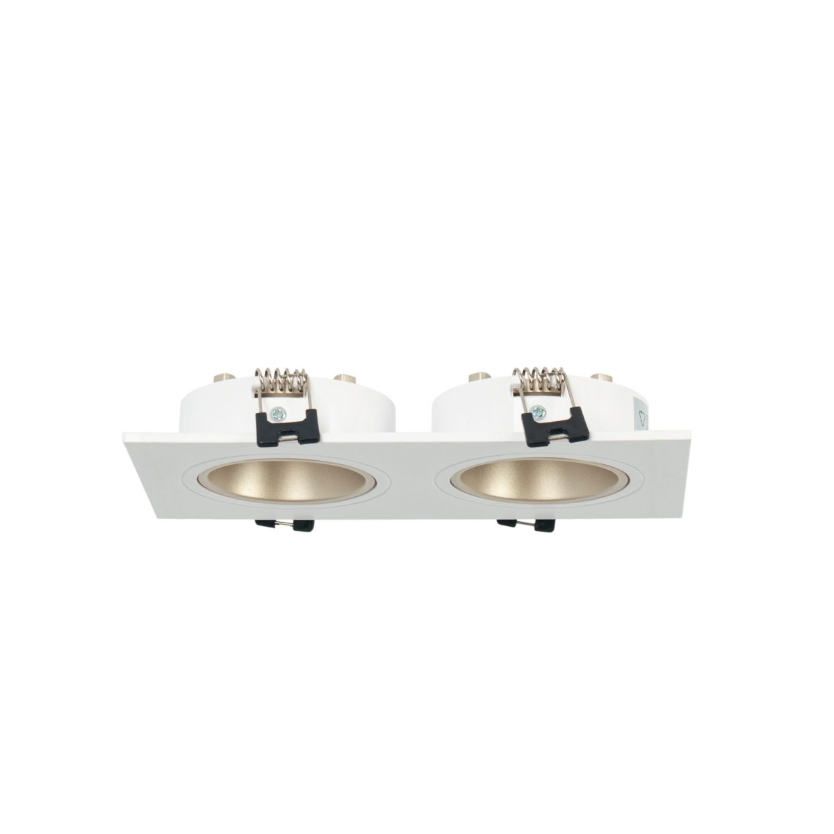 Aro downlight cuadrado basculante doble GU10 / MR16 - Bajo UGR - Corte 75 x 150mm - Barcelona Led-