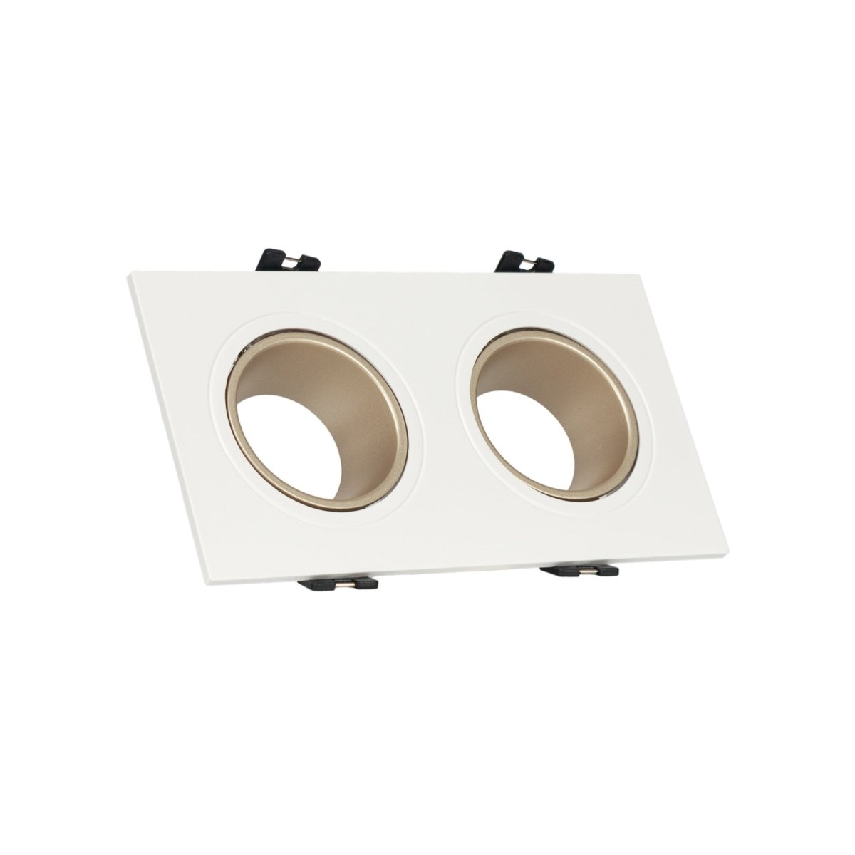 Aro downlight cuadrado basculante doble GU10 / MR16 - Bajo UGR - Corte 75 x 150mm - Barcelona Led-