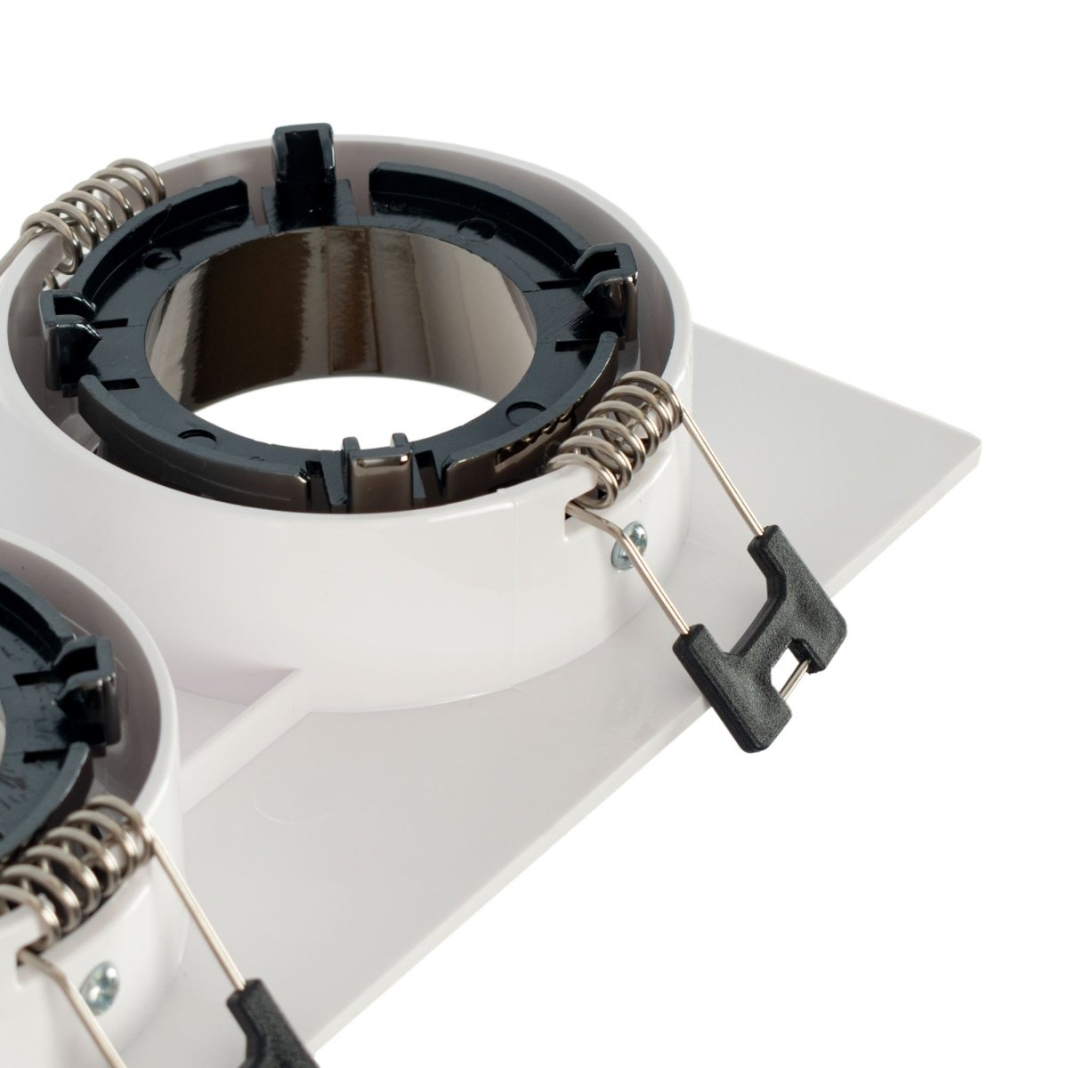 Aro downlight cuadrado basculante doble GU10 / MR16 - Bajo UGR - Corte 75 x 150mm - Barcelona Led-