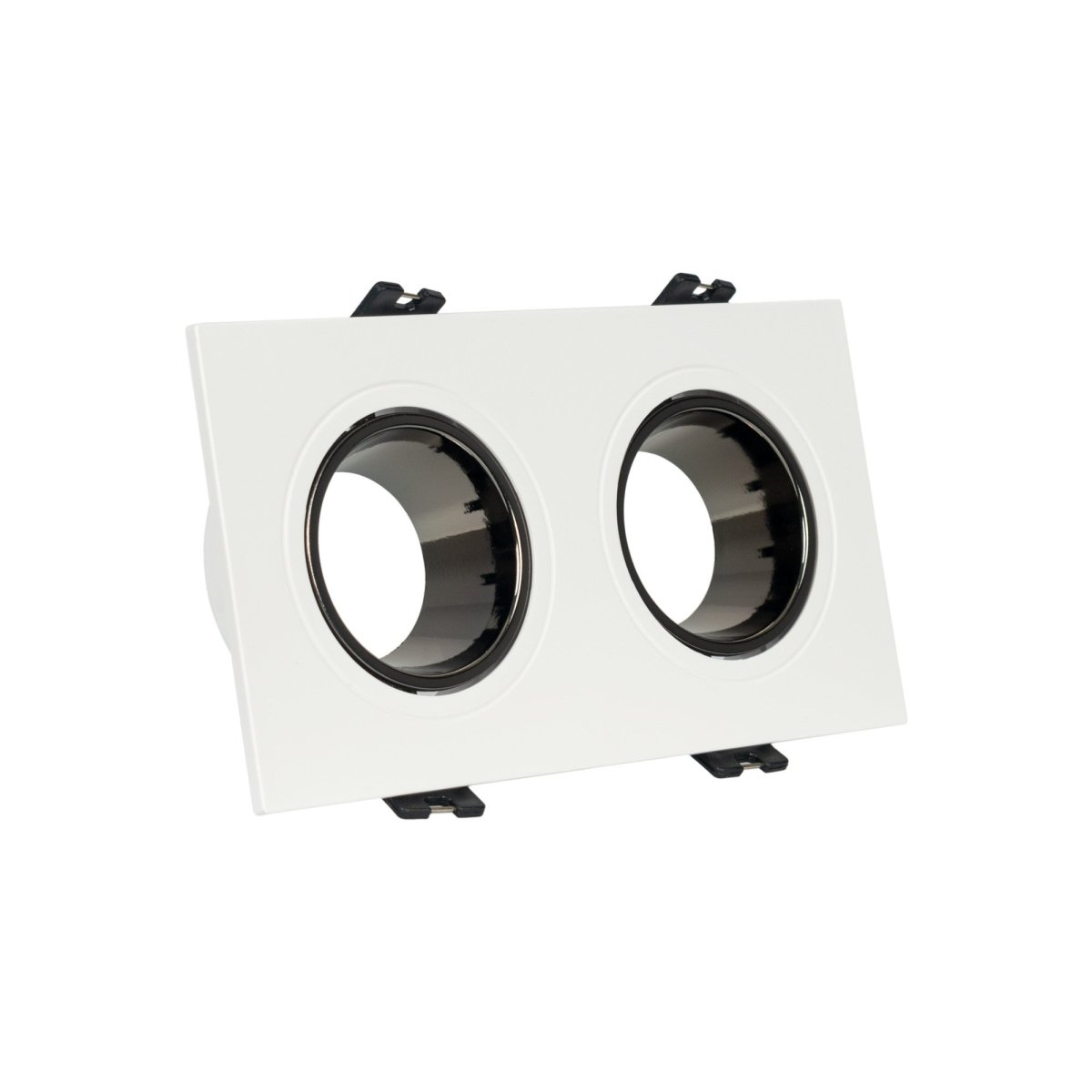 Aro downlight cuadrado basculante doble GU10 / MR16 - Bajo UGR - Corte 75 x 150mm - Barcelona Led-