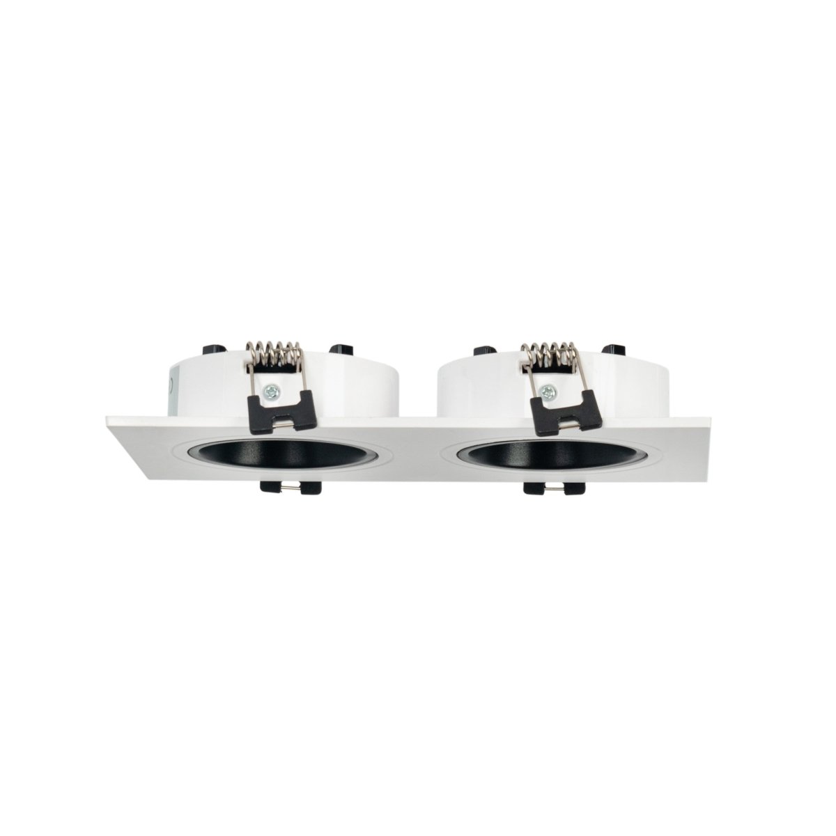 Aro downlight cuadrado basculante doble GU10 / MR16 - Bajo UGR - Corte 75 x 150mm - Barcelona Led-