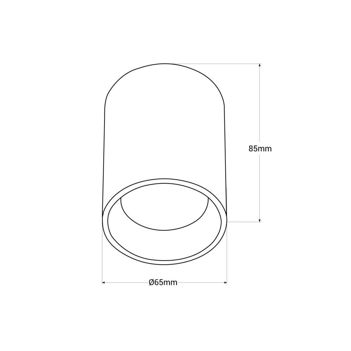 Aro tubular para bombilla GU10 – Efecto aplique de techo - Barcelona Led-