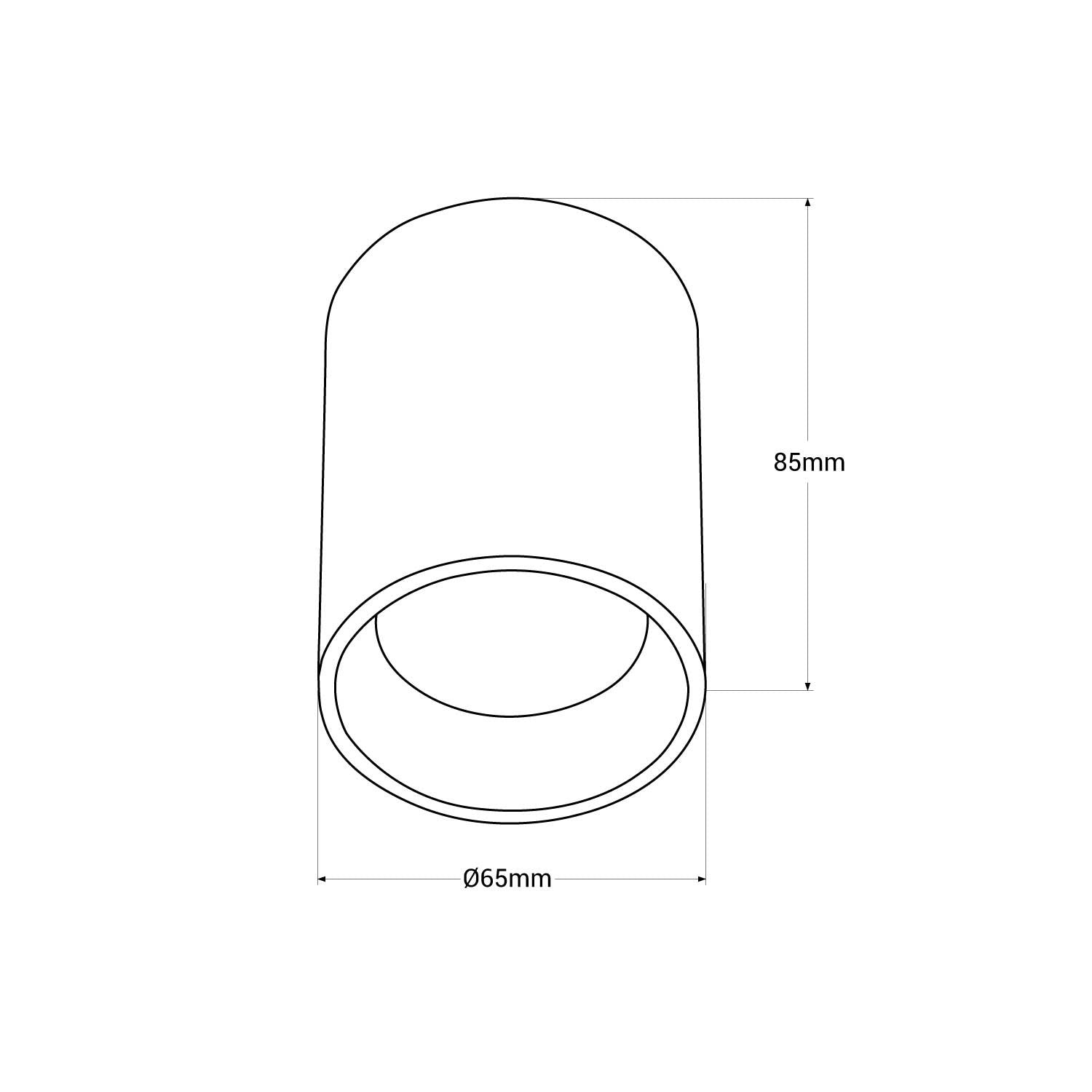 Aro tubular para bombilla GU10 – Efecto aplique de techo (13)