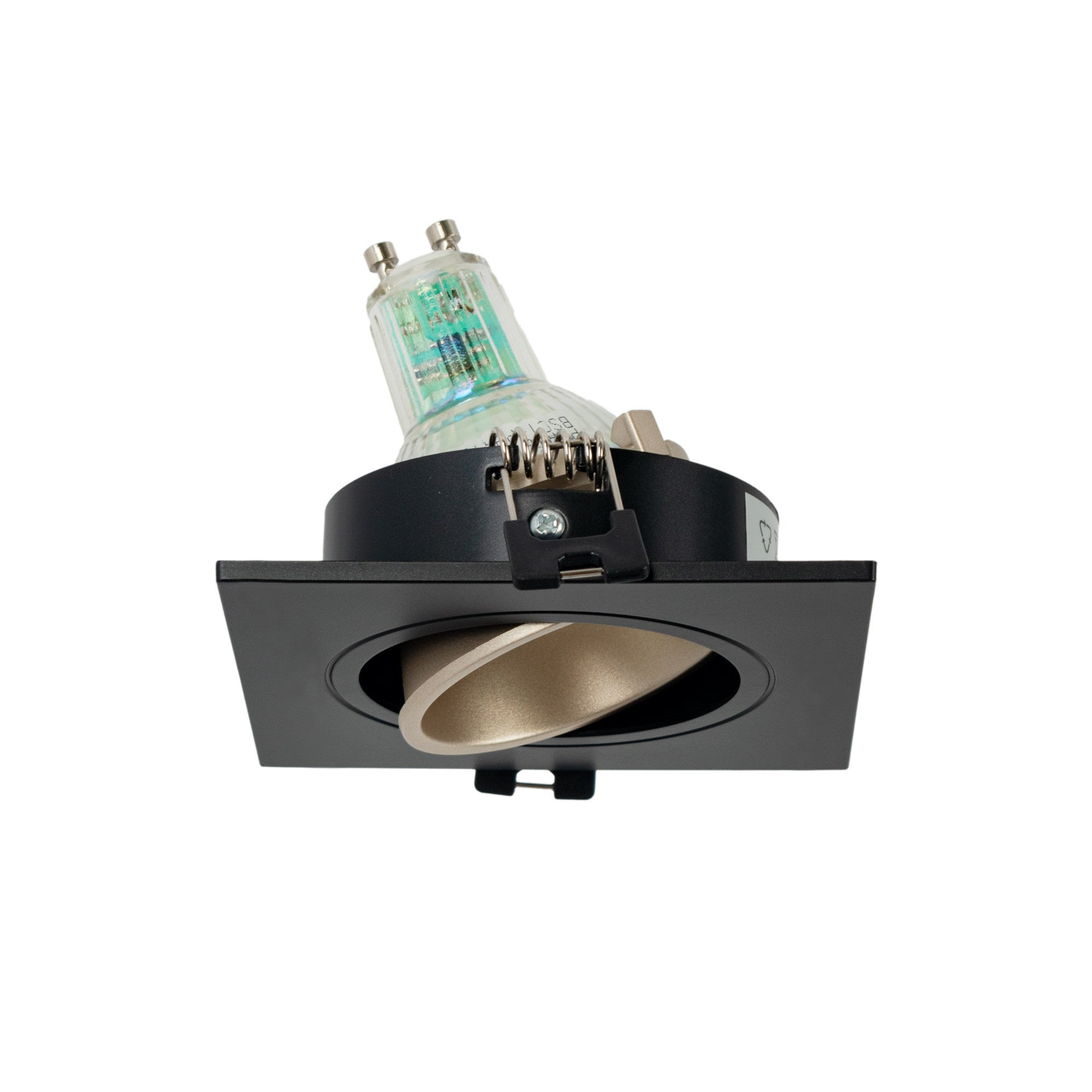 Aro downlight cuadrado basculante para bombilla GU10 / MR16 - Bajo UGR - Corte Ø75 mm (16)