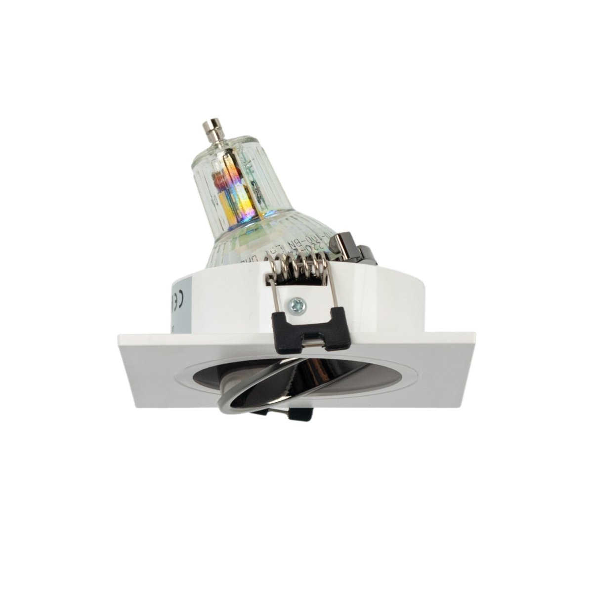Aro downlight cuadrado basculante para bombilla GU10 / MR16 - Bajo UGR - Corte Ø75 mm - Barcelona Led-