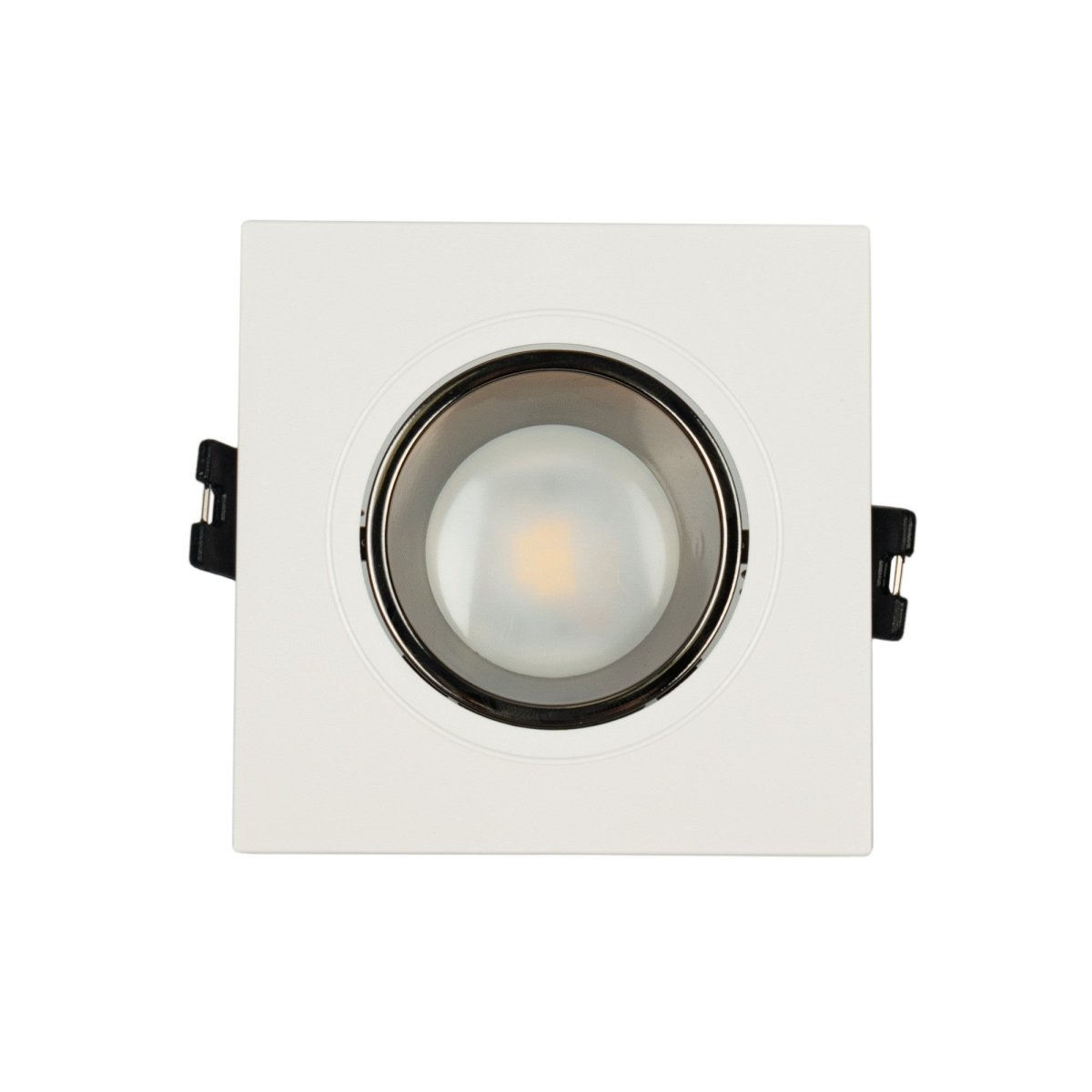 Aro downlight cuadrado basculante para bombilla GU10 / MR16 - Bajo UGR - Corte Ø75 mm - Barcelona Led-