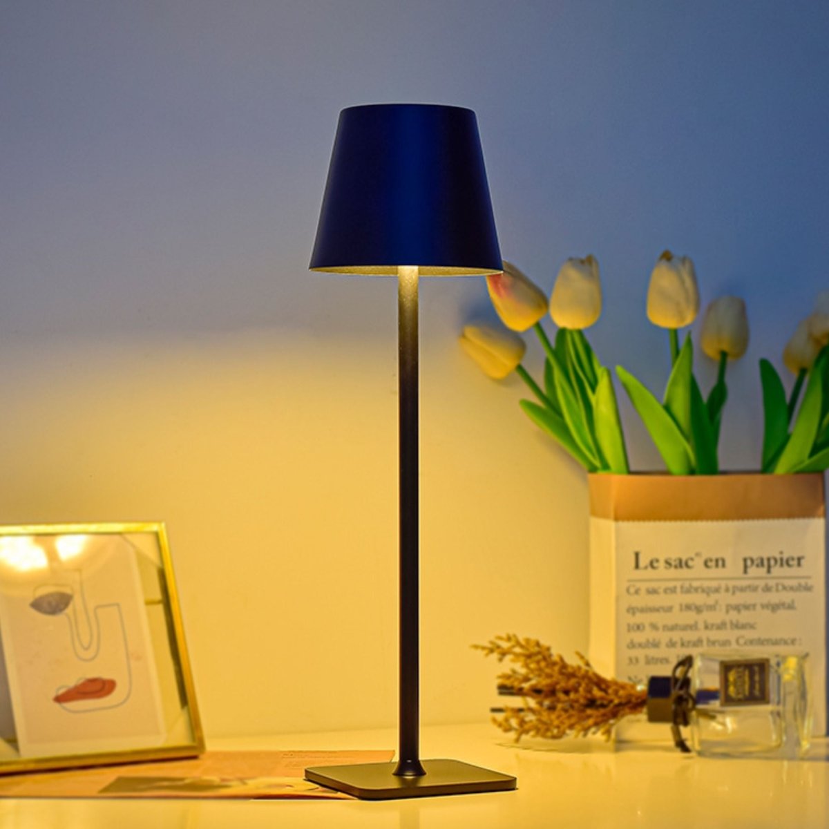 Lámpara de mesa portátil LED CCT "Laura" - 1,5W - Táctil - Intensidad regulable - Barcelona Led-Decoración