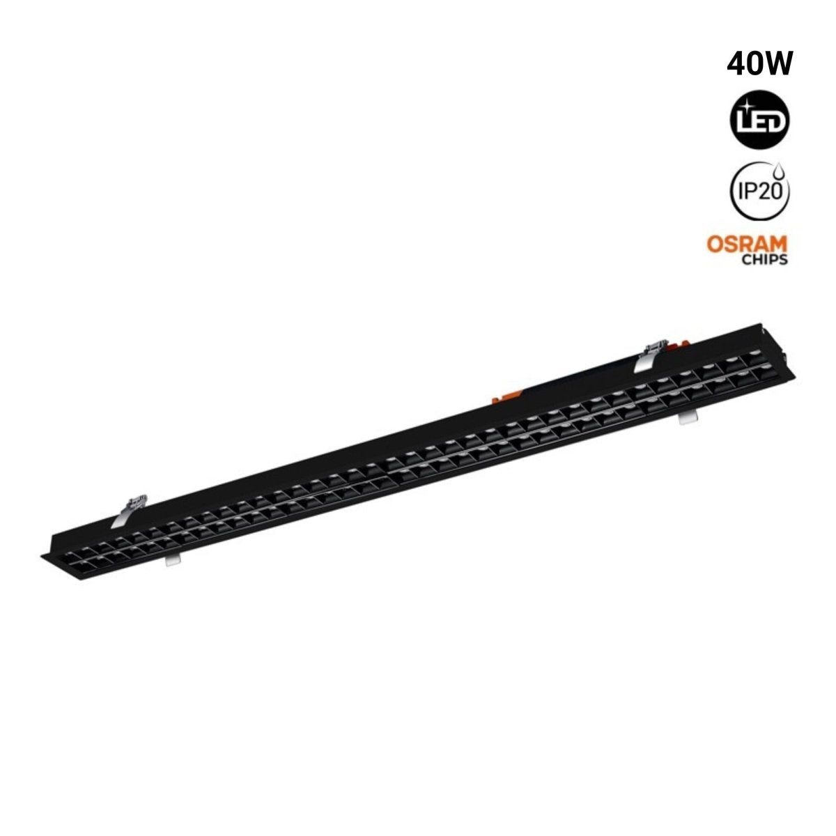 Foco LED Lineal Empotrable 40W UGR18 Chip Osram - Barcelona Led-