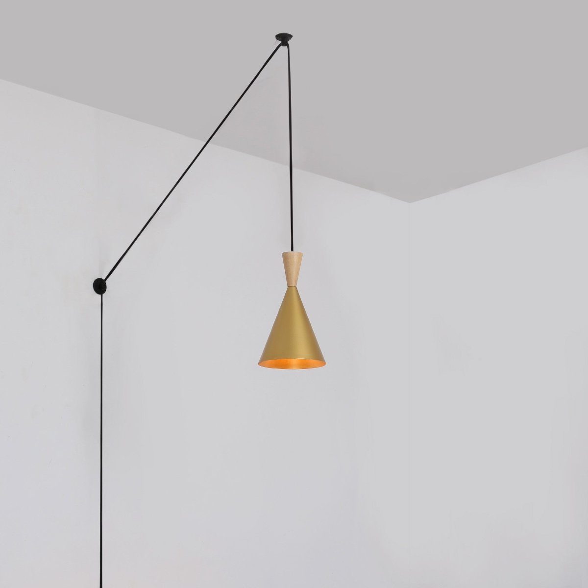 Lámpara colgante nórdica con cable y enchufe "Lima" - Barcelona Led-Decoración
