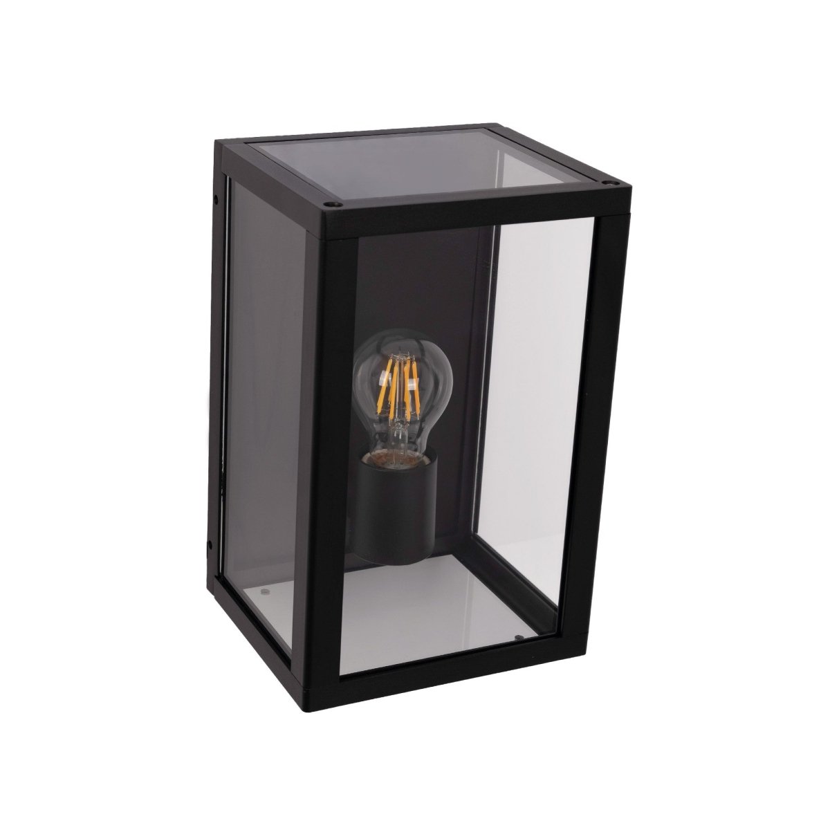 Aplique de pared exterior aluminio "Glass House" - IP44 - E27 - Barcelona Led-Decoración