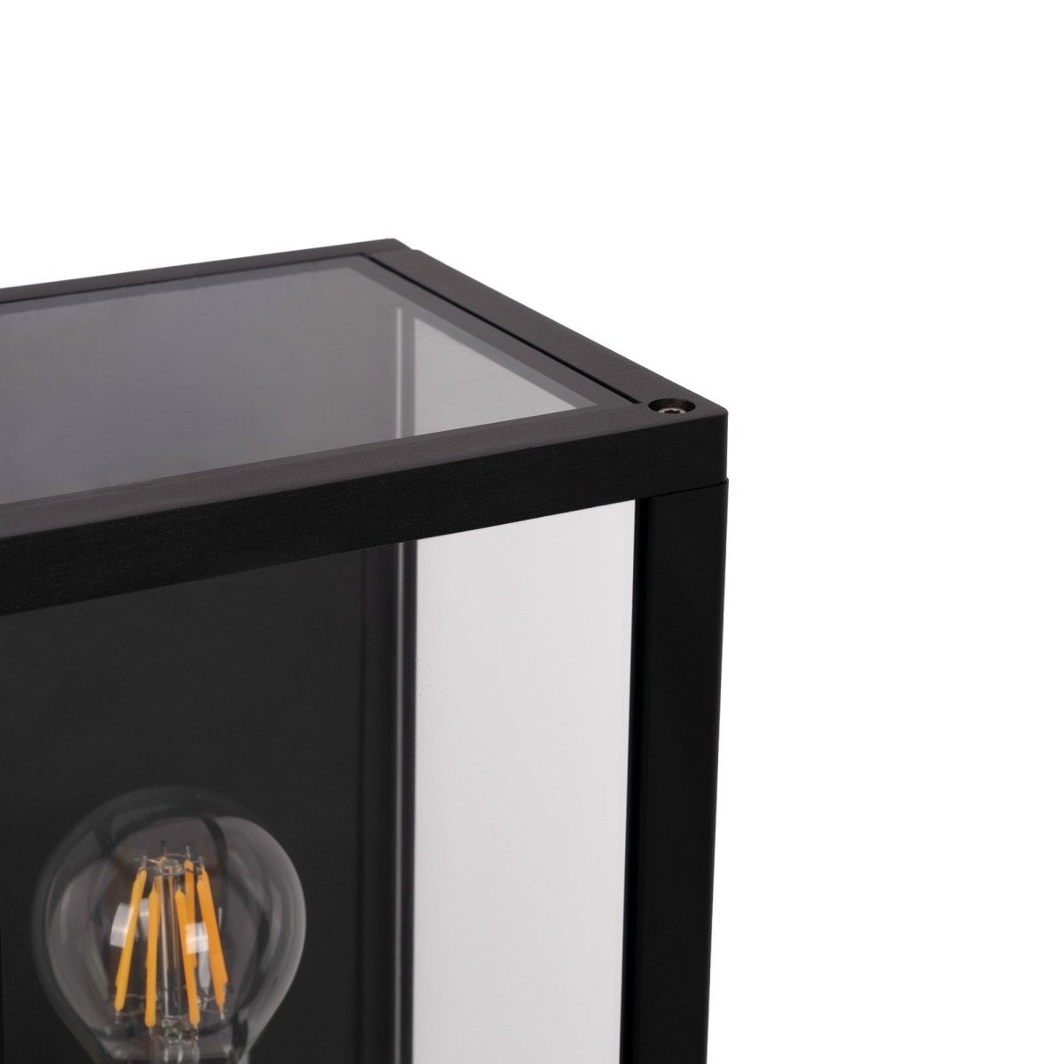 Aplique de pared exterior aluminio "Glass House" - IP44 - E27 - Barcelona Led-Decoración