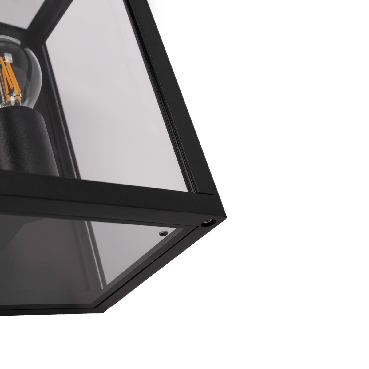 Aplique de pared exterior aluminio "Glass House" - IP44 - E27 - Barcelona Led-Decoración