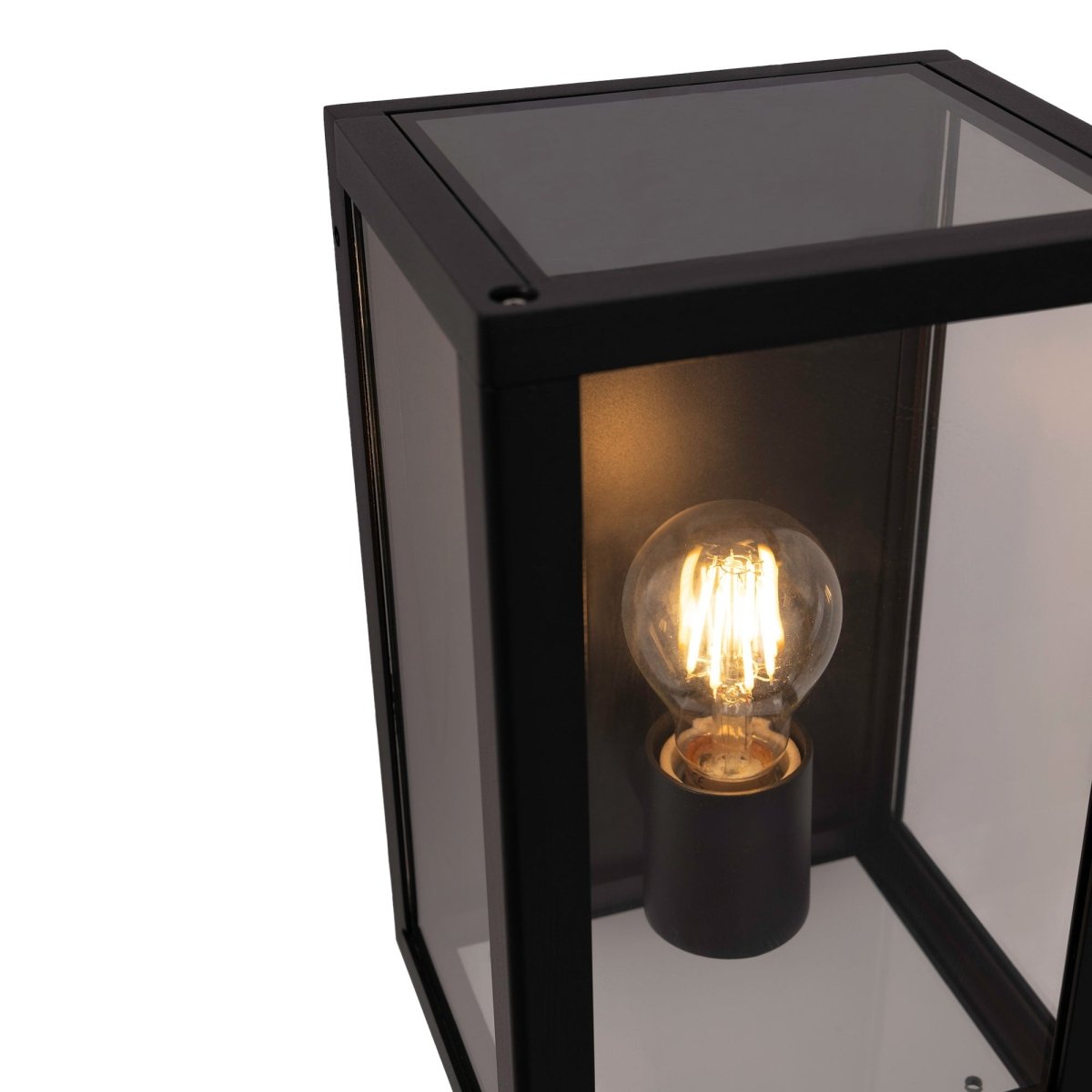 Aplique de pared exterior aluminio "Glass House" - IP44 - E27 - Barcelona Led-Decoración