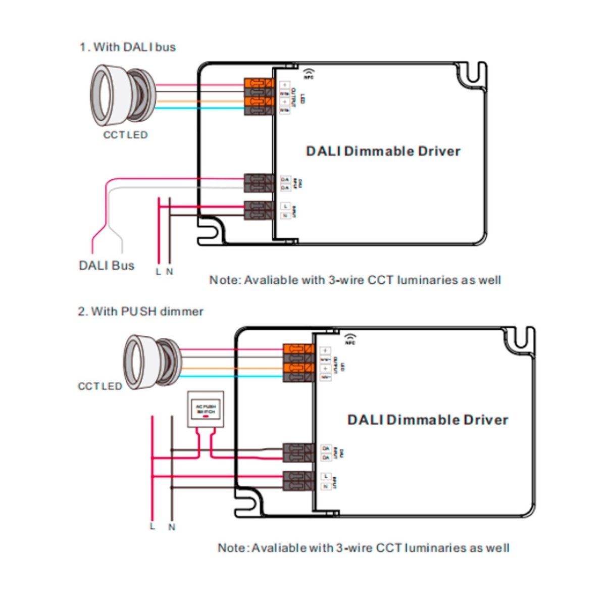 Driver regulable DALI DT8 CCT 220-240V - Salida 6-54V DC - 500-1500mA - 65W - Barcelona Led-