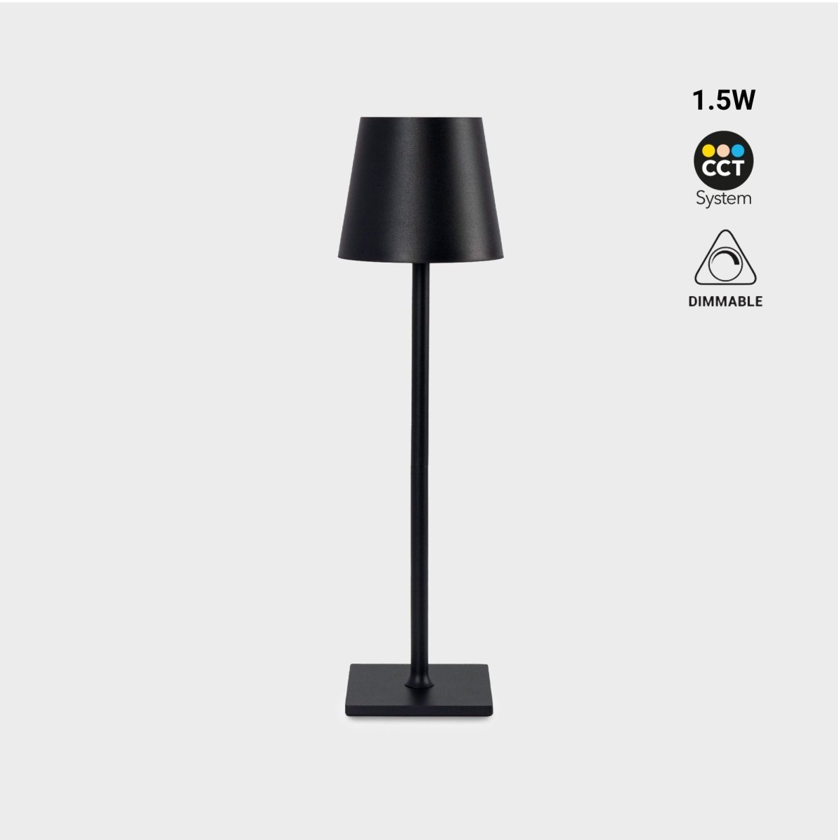 Lámpara de mesa portátil LED CCT "Laura" - 1,5W - Táctil - Intensidad regulable - Barcelona Led-Decoración