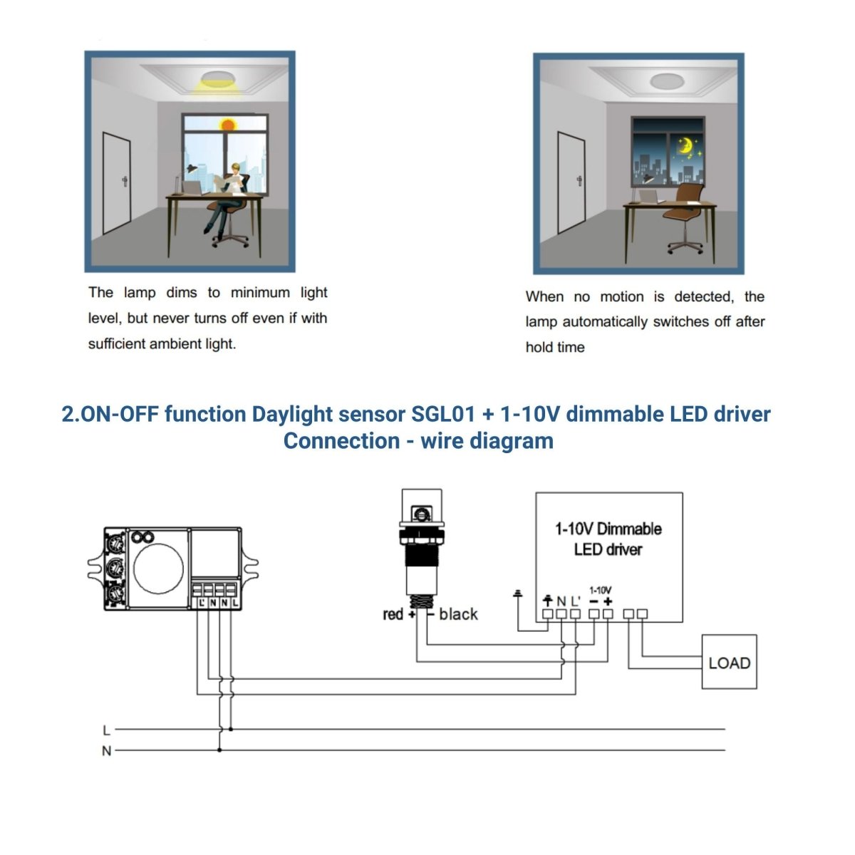 Sensor de luz fotoeléctrico Crepuscular 360º de superficie o empotrar - Regulación 1-10V-DC - Barcelona Led-