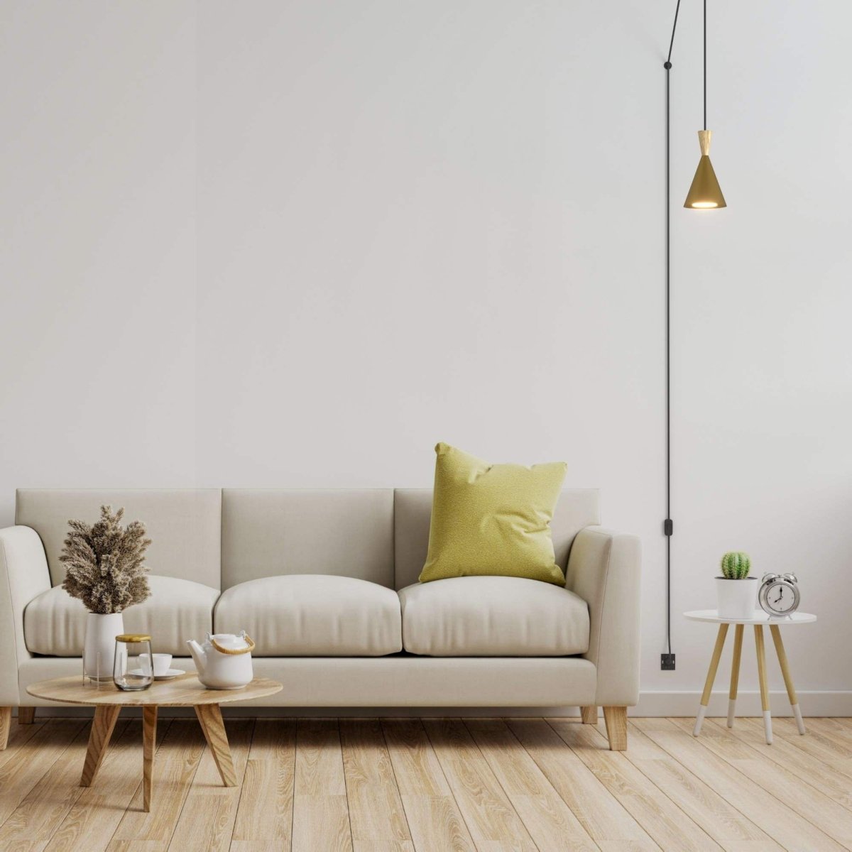 Lámpara colgante nórdica con cable y enchufe "Lima" - Barcelona Led-Decoración