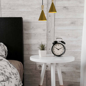 Lámpara colgante nórdica en metal y madera "Exan" (19)