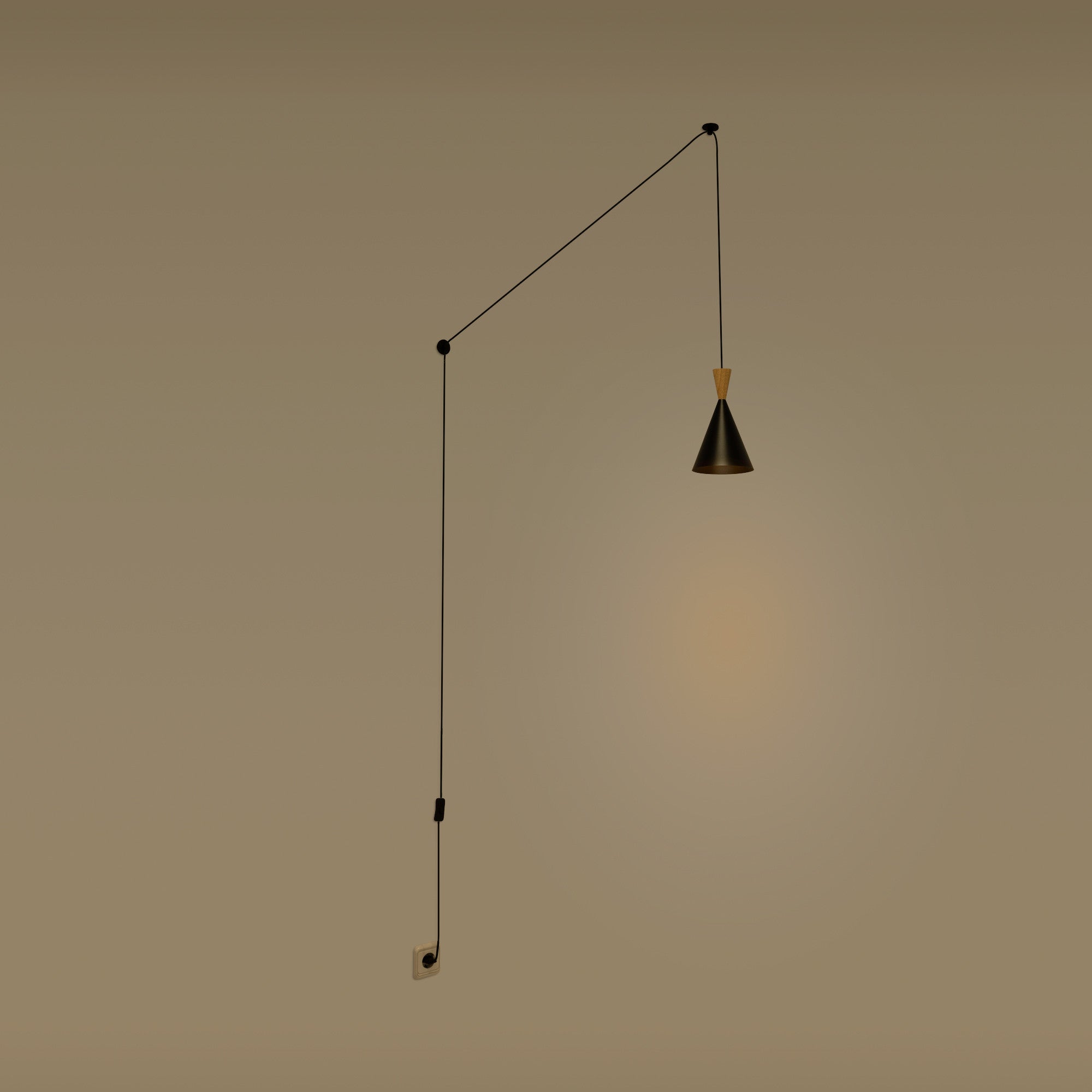 Lámpara colgante nórdica con cable y enchufe "Lima" (19)