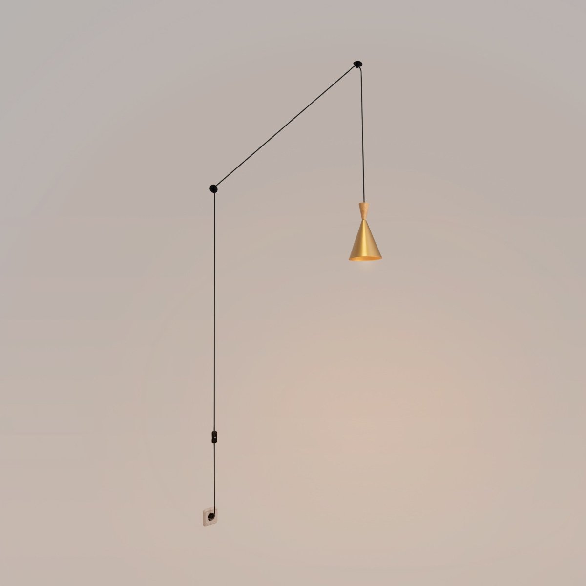 Lámpara colgante nórdica con cable y enchufe "Lima" - Barcelona Led-Decoración