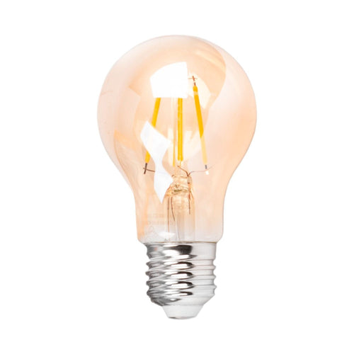 Bombilla filamento LED vintage ámbar - Regulable - E27 A60 - 4W