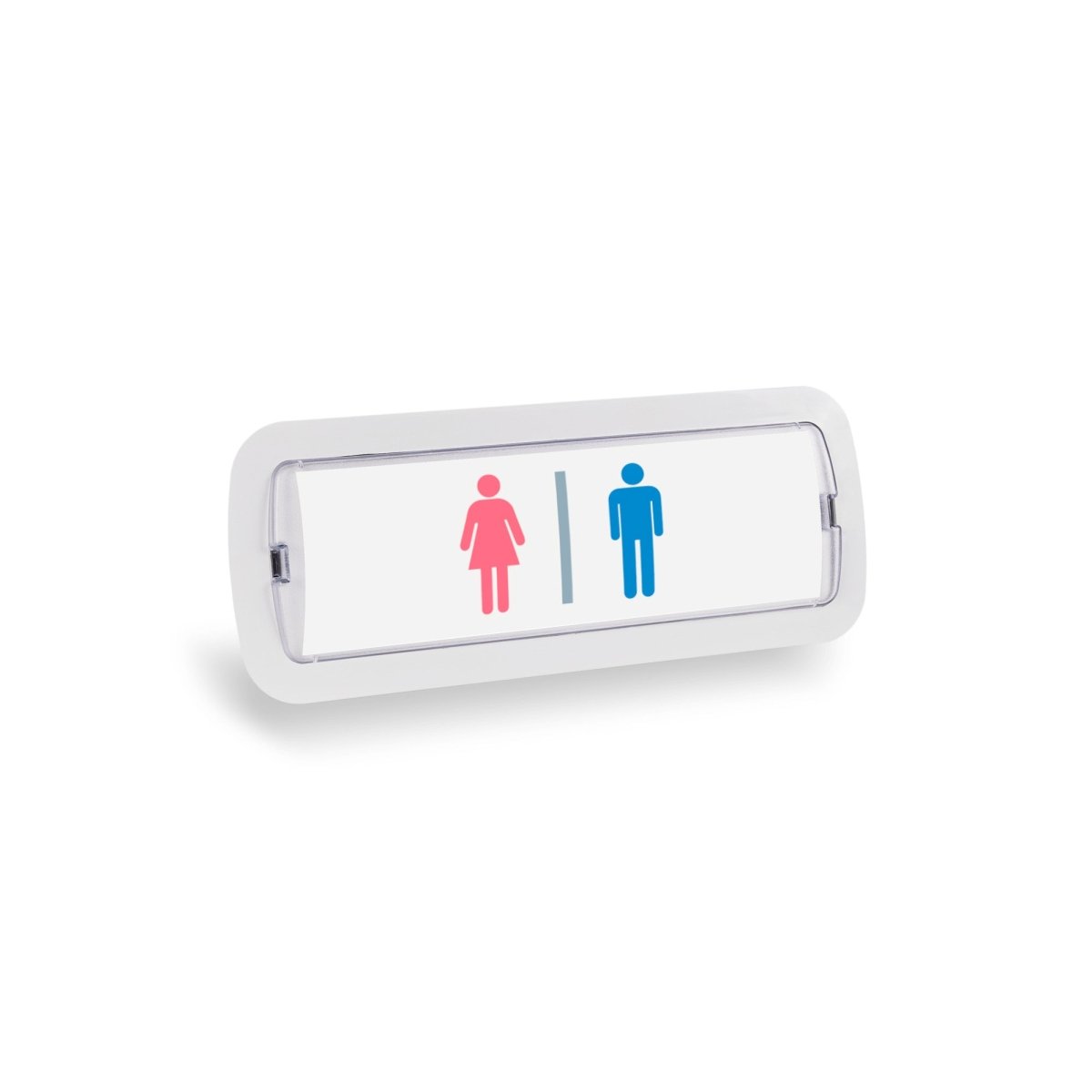 KIT pictograma autodhesivo "Baños" + Luz de emergencia permanente - Barcelona Led-