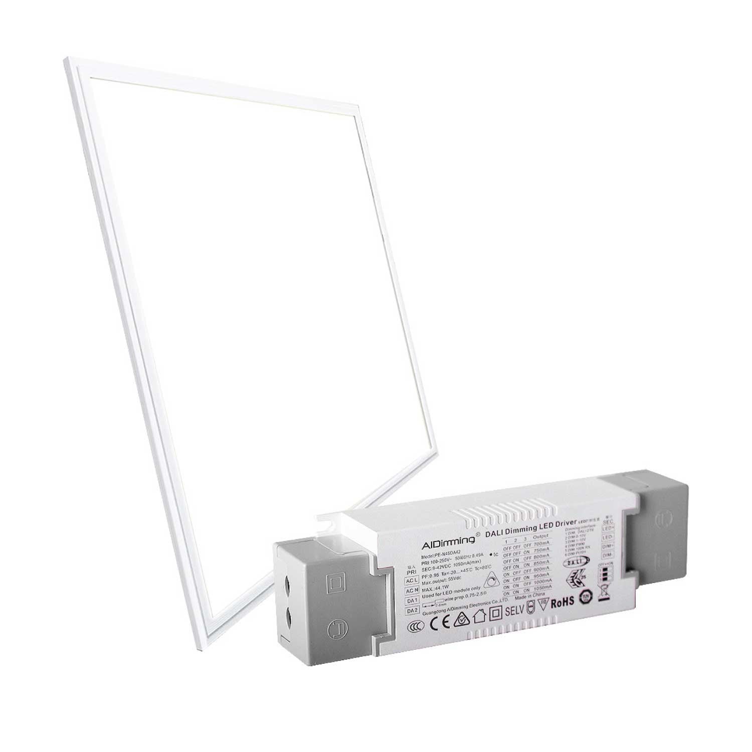 Panel LED empotrable 60X60cm - PUSH regulable - 44W - UGR19 - IP40