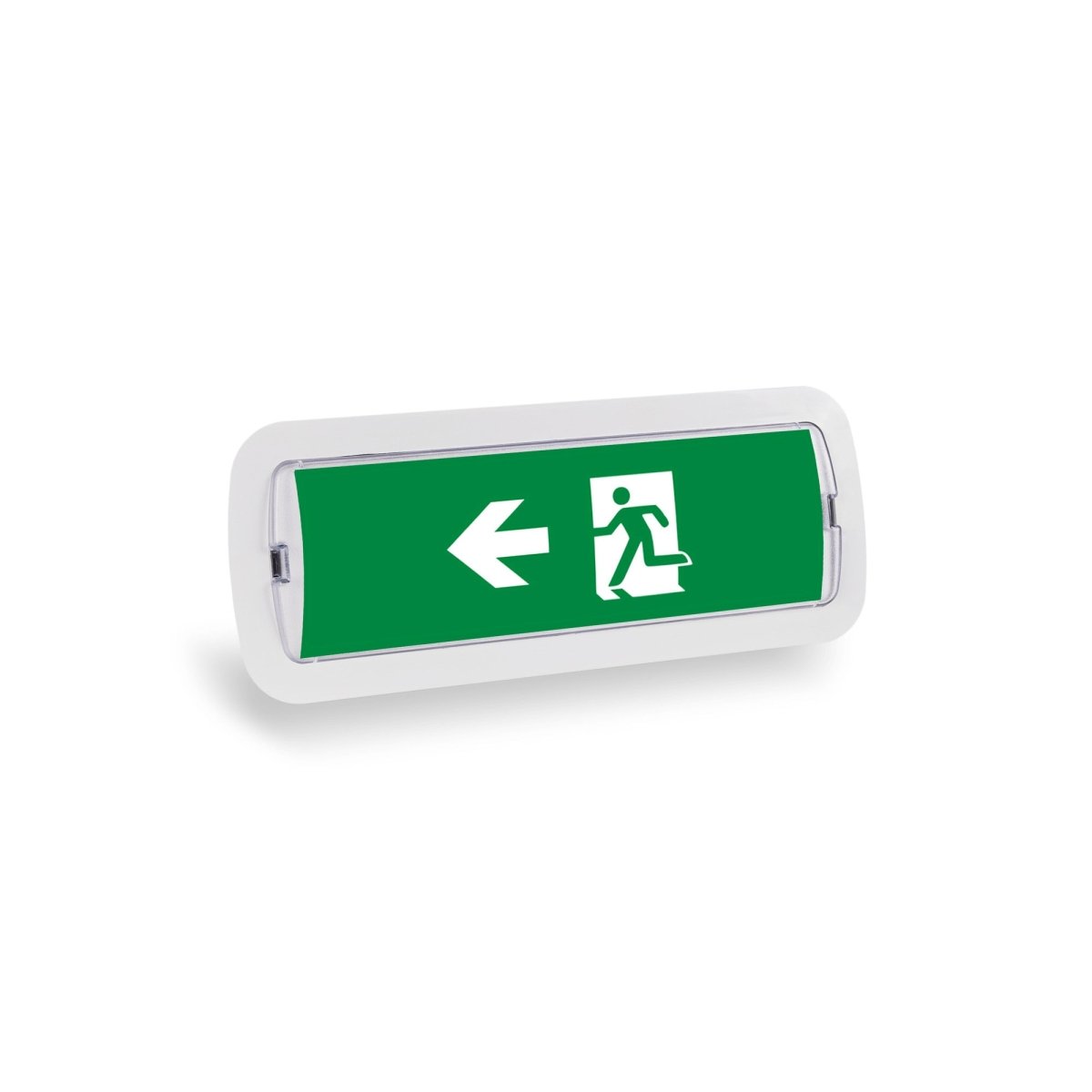 KIT Pictograma autoadhesivo "Salida izquierda" + Luz de emergencia 3W - Barcelona Led-