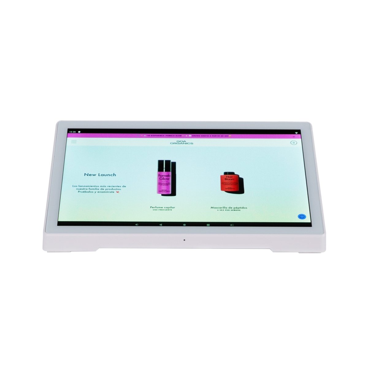 Display publicitario LCD de mesa 10.1'' - Pantalla horizontal - Táctil - Android 10 - Barcelona Led-Signage
