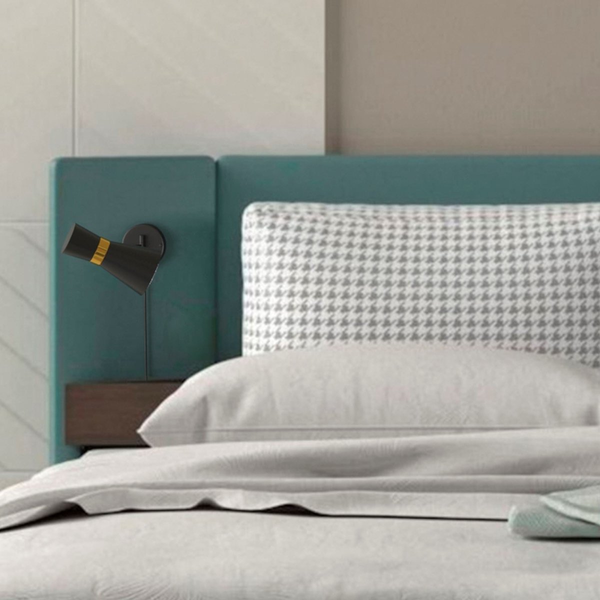 Aplique de pared con brazo articulado y enchufe "SILVA" - Barcelona Led-Decoración