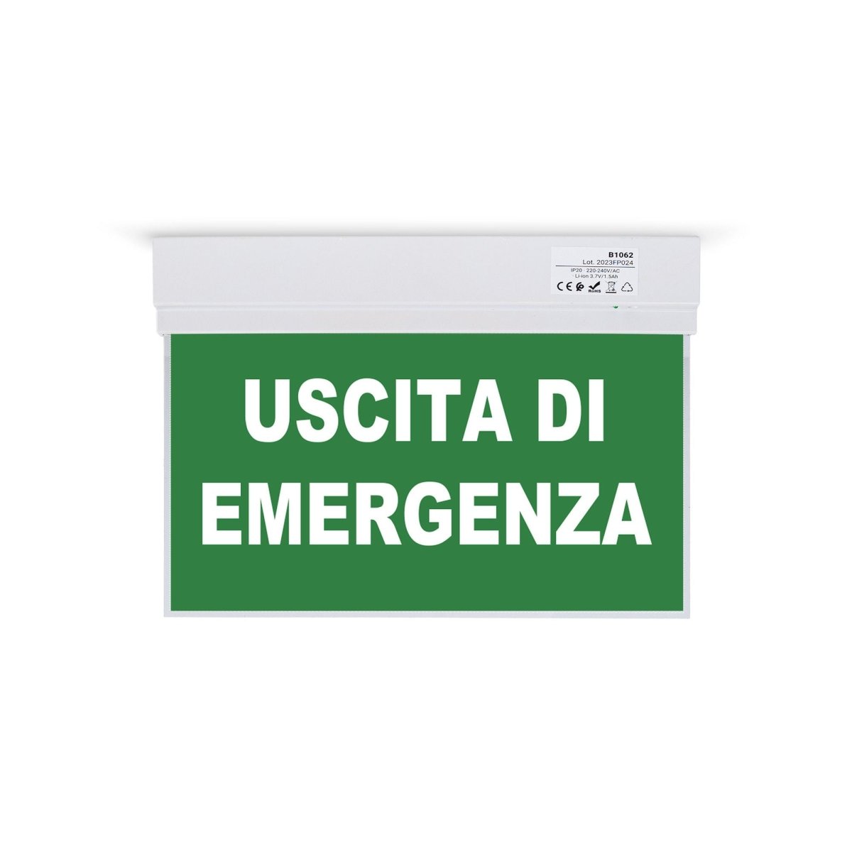 Luz de emergencia permanente con cartel "Salida de Emergencia" - Barcelona Led-