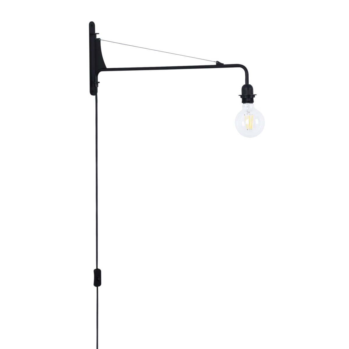 Aplique de pared orientable con cable y enchufe "Pitt" - Barcelona Led-Decoración