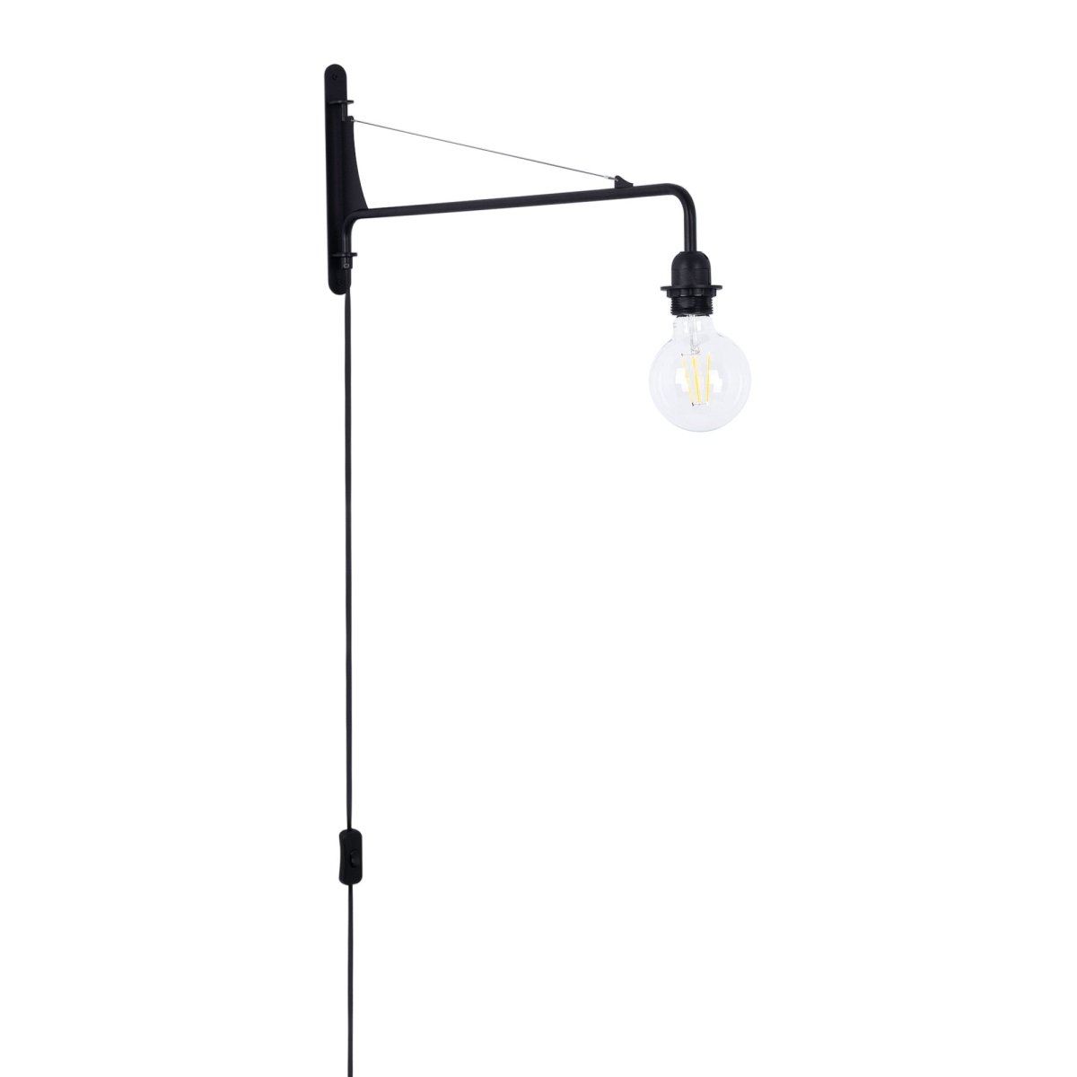 Aplique de pared orientable con cable y enchufe "Pitt" - Barcelona Led-Decoración