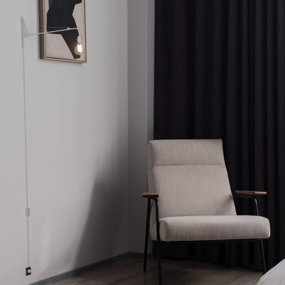 Aplique de pared orientable con cable y enchufe "Pitt" - Barcelona Led-Decoración