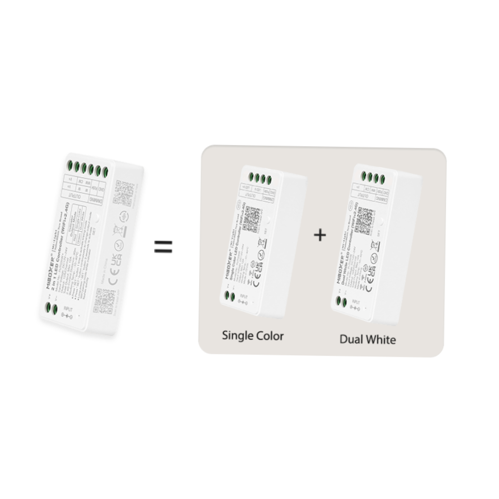 Controlador tira LED 2 en 1- Monocolor - Dual White - 12/24V DC - 2.4G - MiBoxer - FUT035S+ (2)