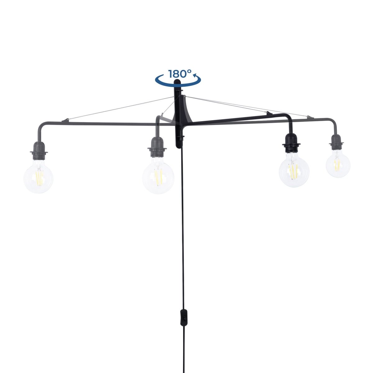 Aplique de pared orientable con cable y enchufe "Pitt" - Barcelona Led-Decoración