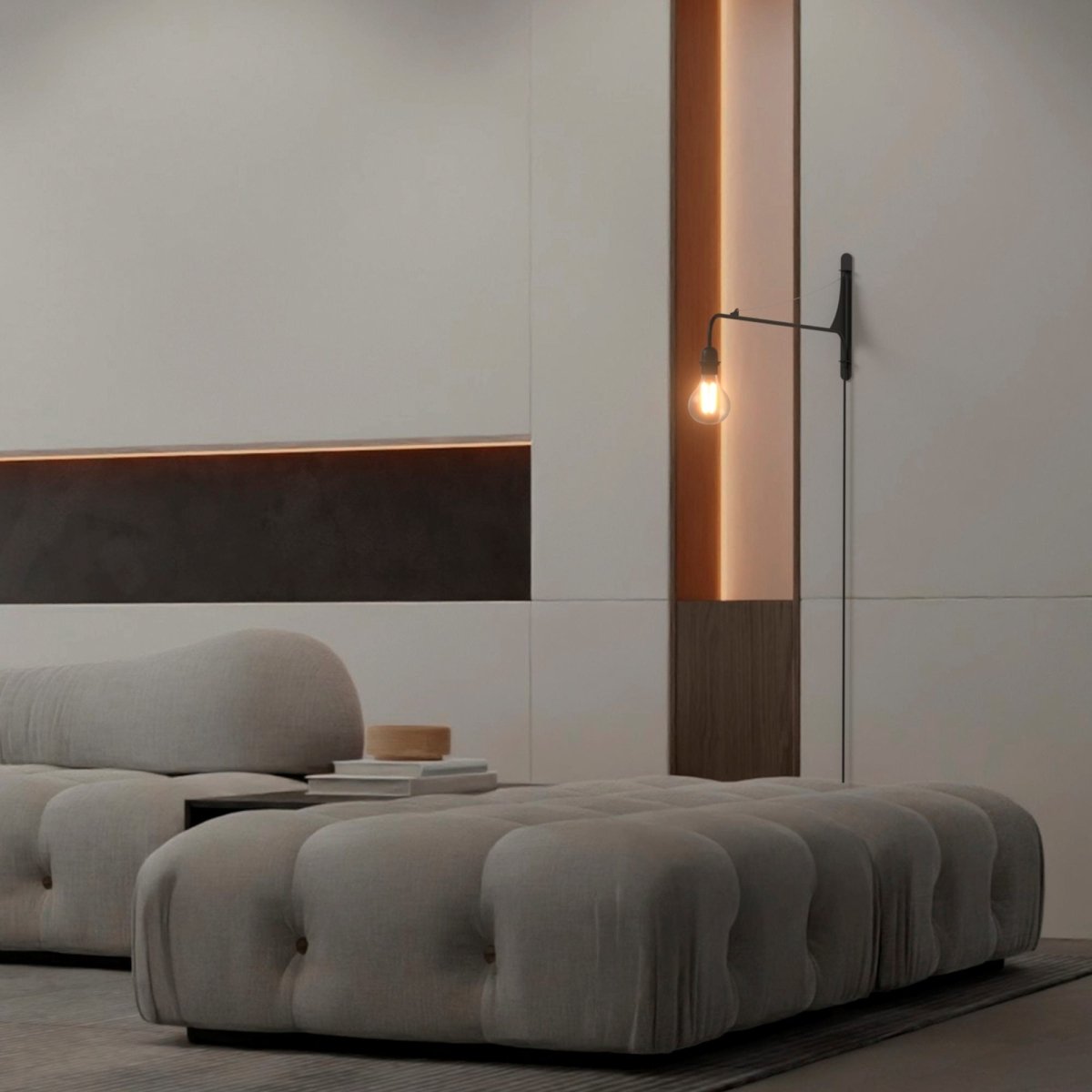 Aplique de pared orientable con cable y enchufe "Pitt" - Barcelona Led-Decoración