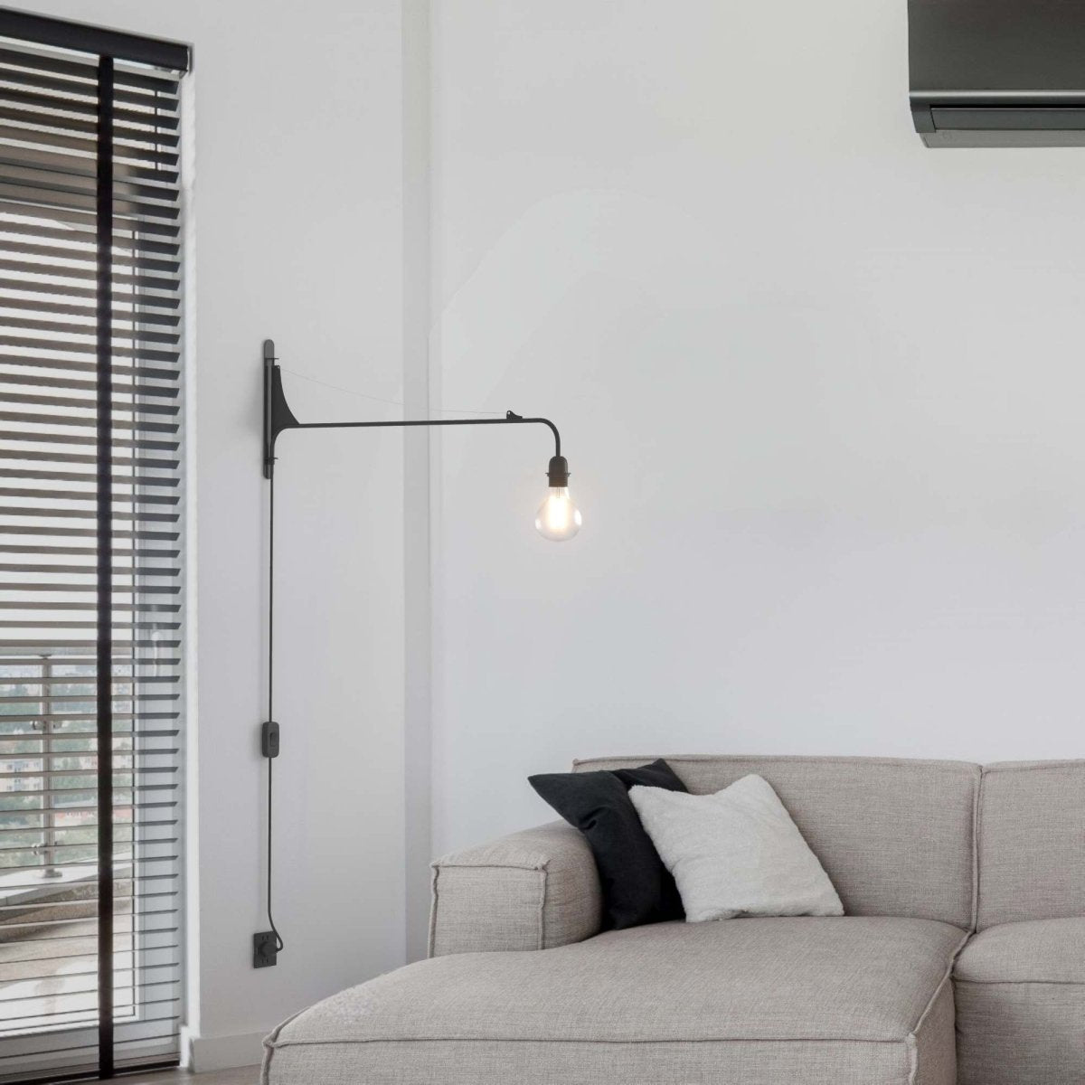 Aplique de pared orientable con cable y enchufe "Pitt" - Barcelona Led-Decoración