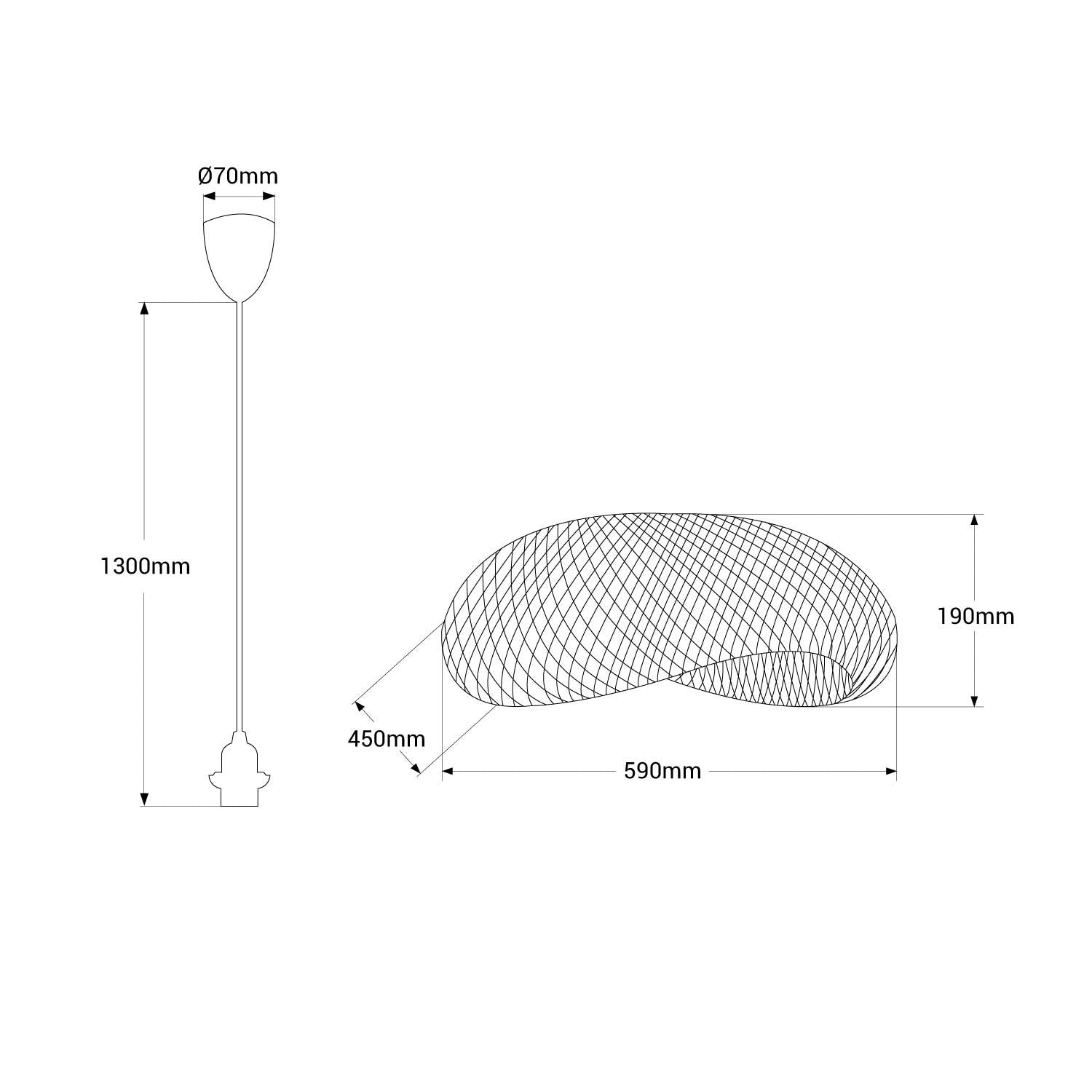 Lámpara colgante mimbre "Vimet Lite" (26)